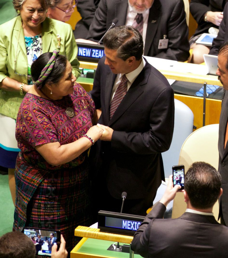 ONU Rigoberta Menchú con Peña Nieto