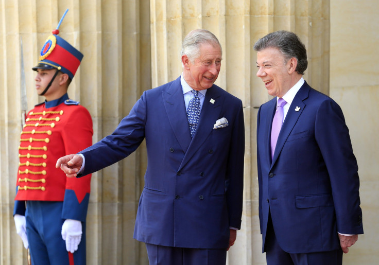 Prince Charles, Colombian President Juan Manuel Santos