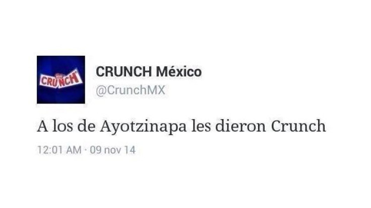 Crunch Mexico tweet