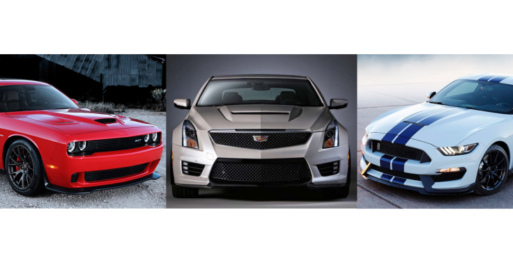 Dodge Challenger Hellcat Vs Cadillac ATS-V Vs Shelby GT350 Mustang