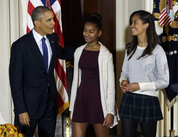 President, Malia and Sasha Obama