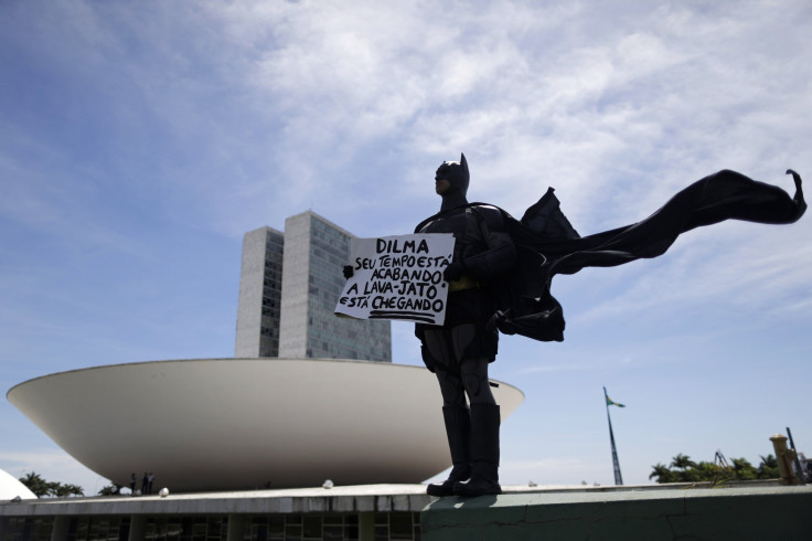 Batman Protests Corruption in Brazil's Capital