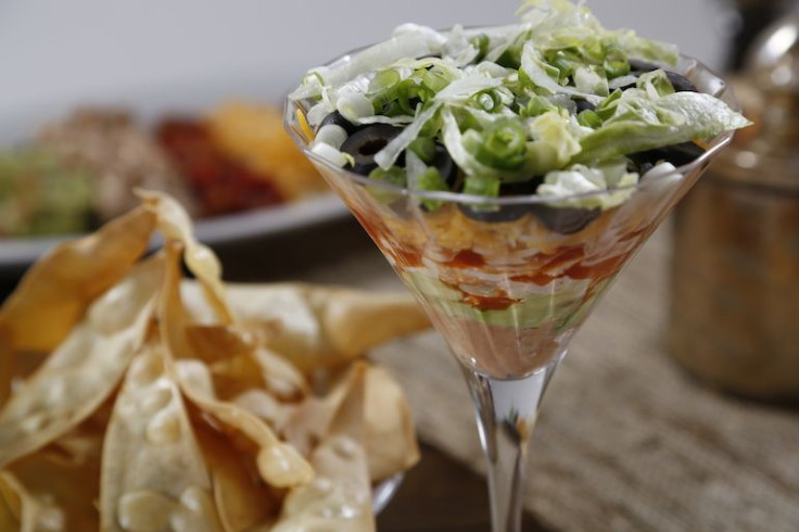 Lasagna Pasta Chips with Seven-Layer Dip