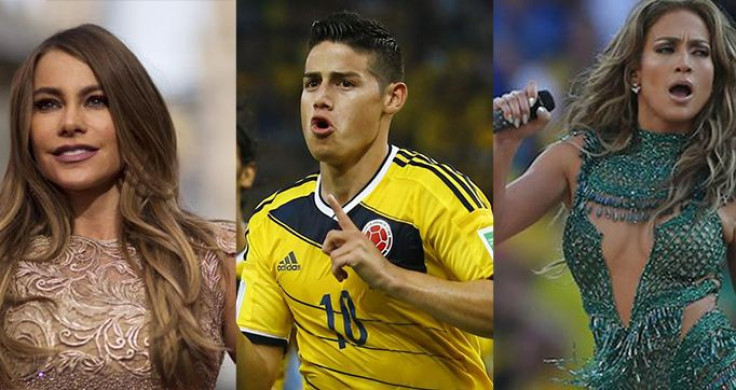 Sofía Vergara, James Rodriguez and Jennifer Lopez