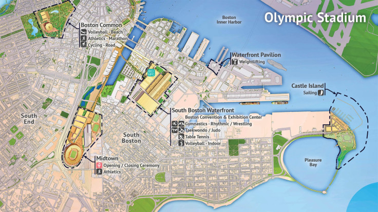 Boston Olympics Map