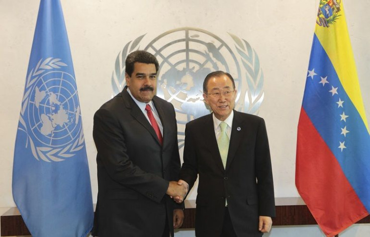 Nicolas Maduro and Ban Ki-Moon