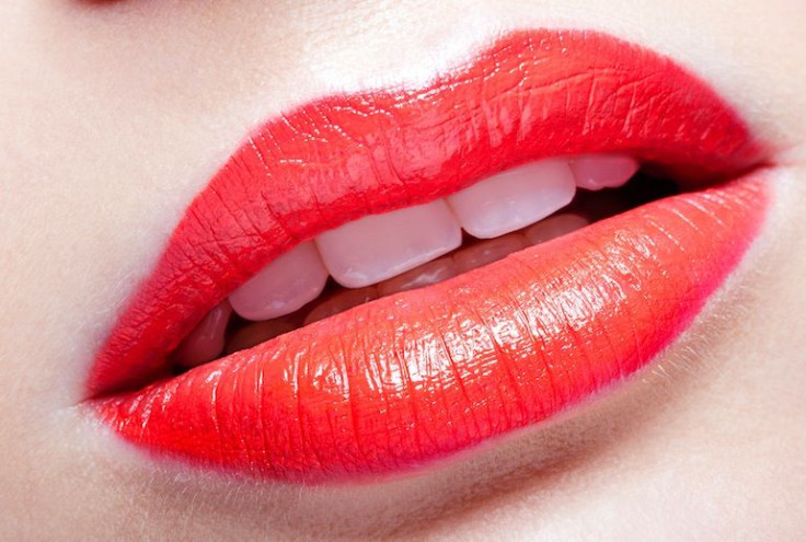 Coral lipstick