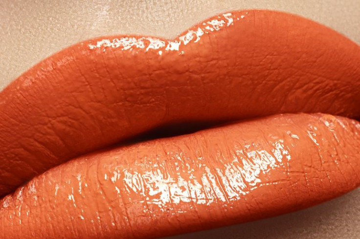 orange lipstick