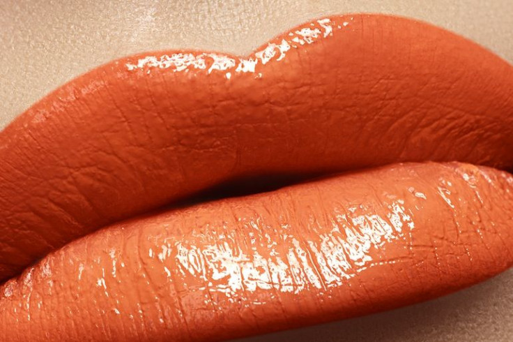 orange lipstick
