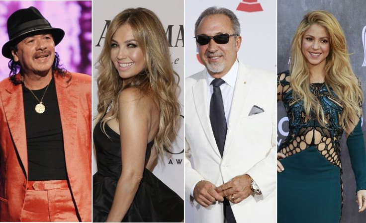 Carlos, Thalia, Emilio and Shakira