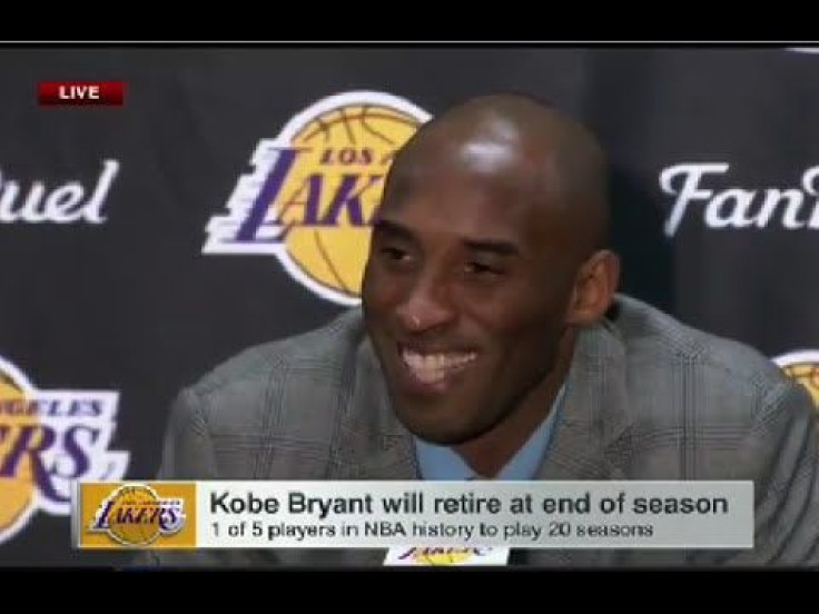 Watch Kobe Bryant's Emotional Post Game Retirement Announcement Press Conference 