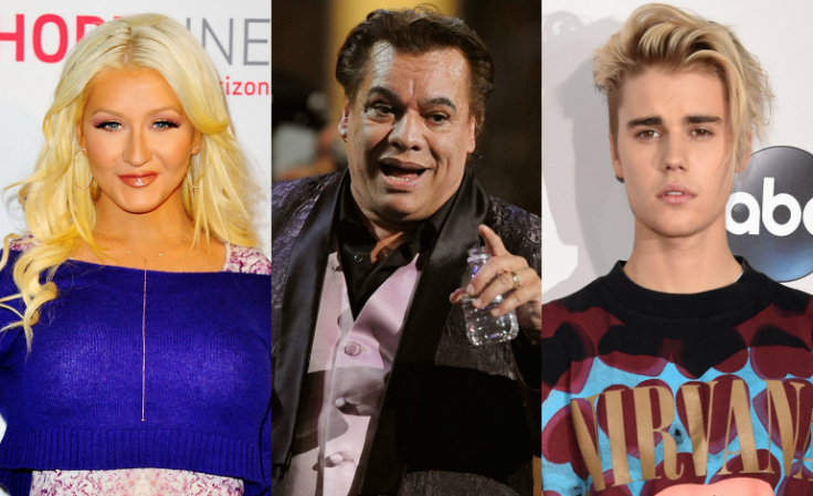 Christina Aguilera, Juan Gabriel, Justin Bieber