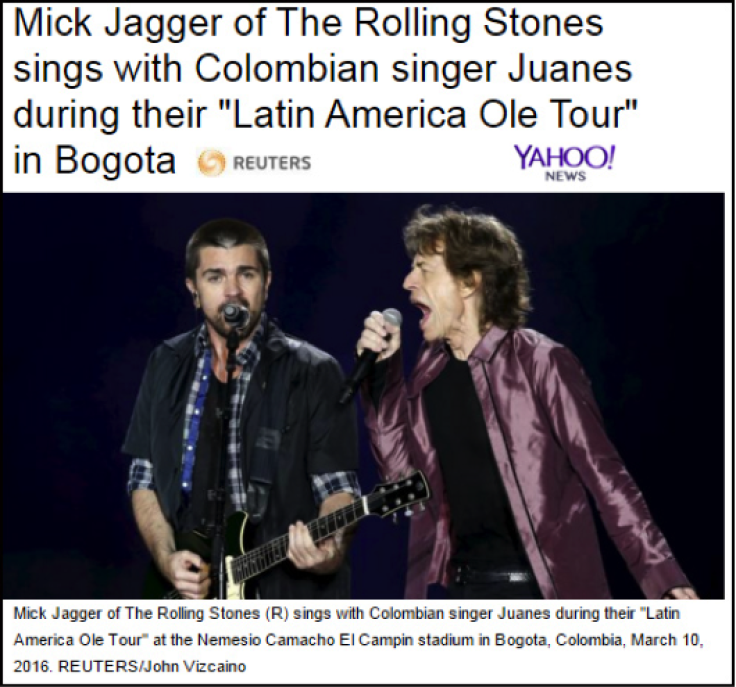 Juanes, Rolling Stones