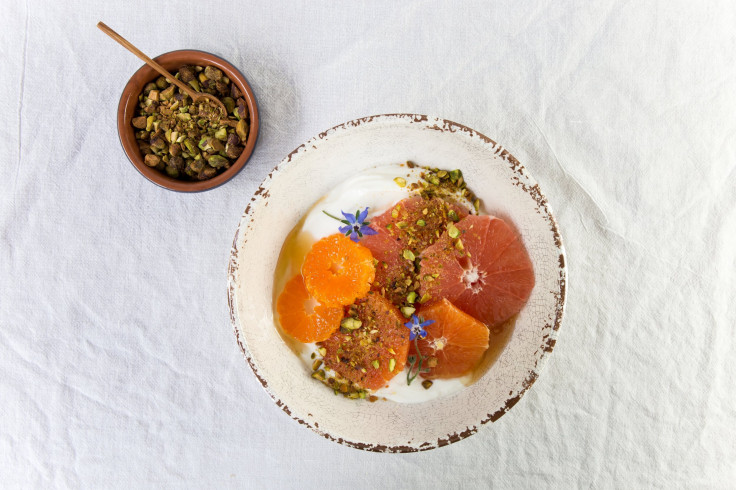 Pistachio Topped Citrus Yogurt Bowl