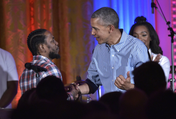 President Obama with Kendrick Lamar