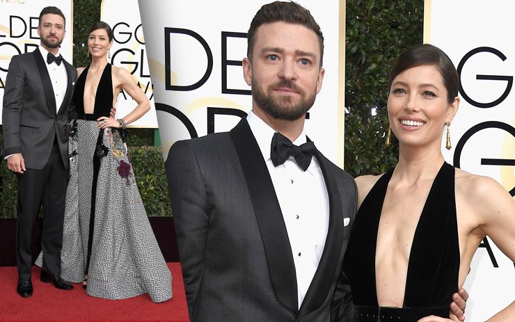 Golden Globes 2017 Red Carpet Photos Justin Timberlake, Jessica Biel