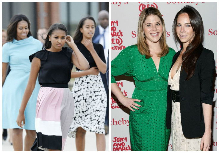 Sasha, Malia Obama and Jenna, Barbara Bush