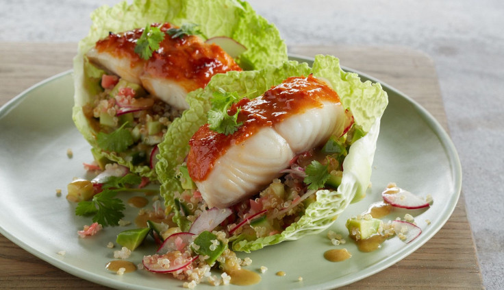 SPICY ALASKA BLACK COD IN LETTUCE CUPS 