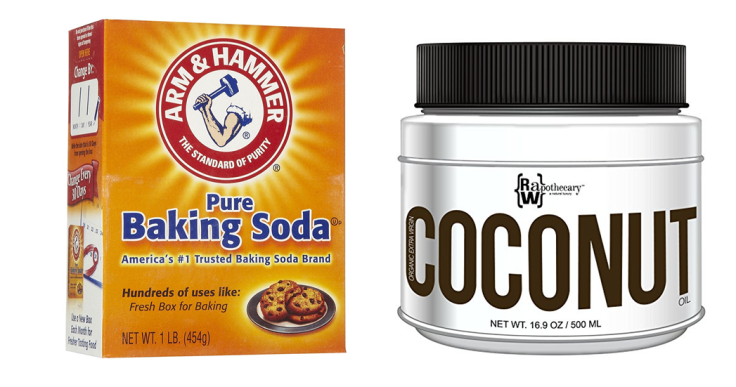 baking soda + coconut oil