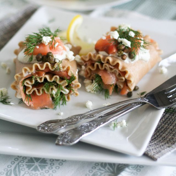 Smoked Salmon Lasagna Rolls