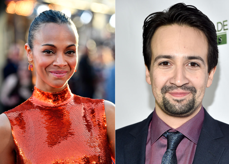 zoe saldana, lin manuel miranda