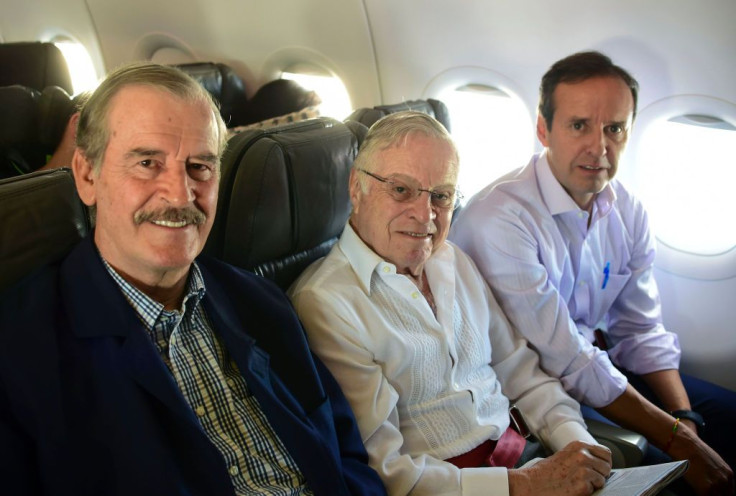 Former presidents of Mexico, Costa Rica and Bolivia, Vicente Fox, Miguel Angel Rodriguez and Jorge Quiroga 