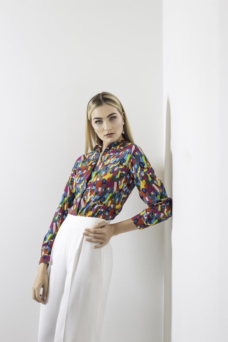 Muse Silk Blouse - Color Star Print 