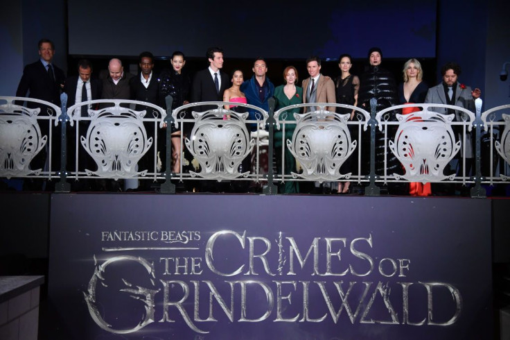 JK Rowling with 'The Crimes Of Grindelwald' cast