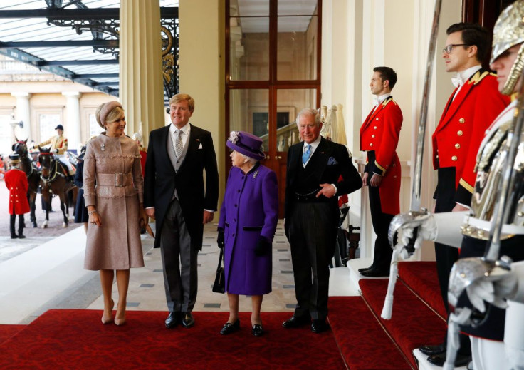 Queen Elizabeth II and Prince Charles with the King and Queen of Netherlands