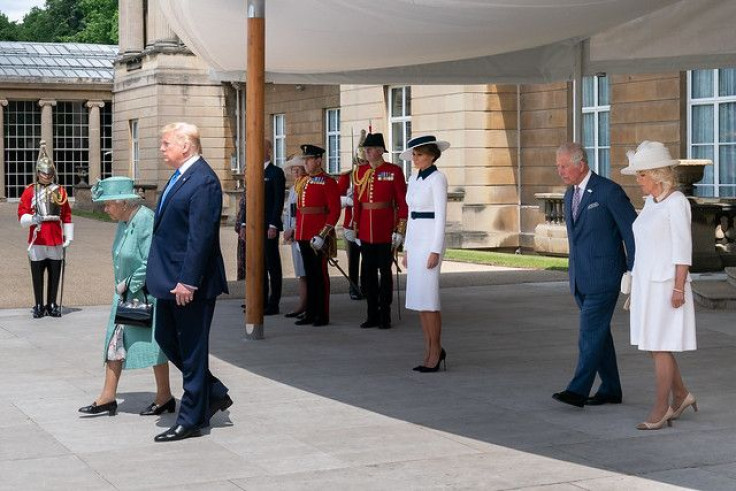 Queen Elizabeth, Donald Trump, Melania Trump, Prince Charles, Camilla Parker Bowles