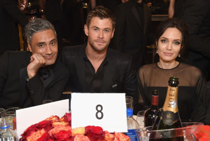 Taika Waititi, Chris Hemsworth and Angelina Jolie