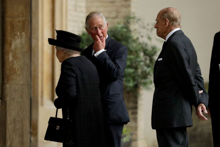 Queen Elizabeth, Prince Charles and Prince Philip