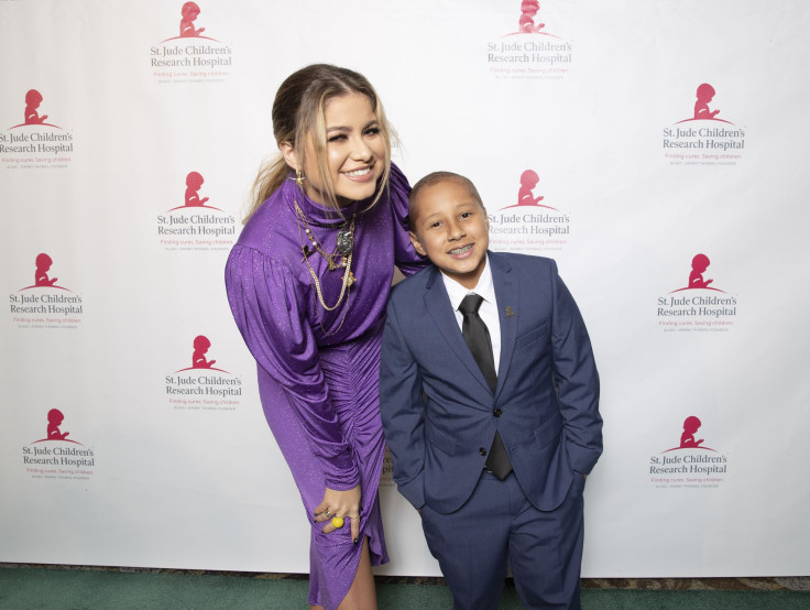 Sofia Reyes with St. Jude patient Sebastian