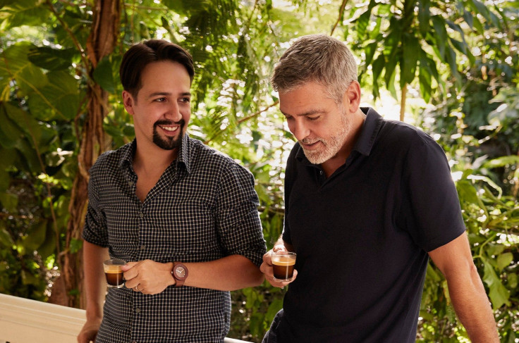 George Clooney and Lin-Manuel Miranda in Puerto Rico with Nespresso