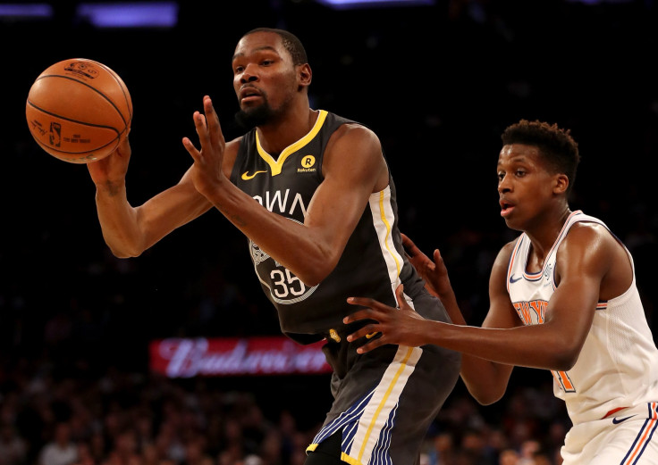 Kevin Durant Warriors Knicks Frank Ntilikina