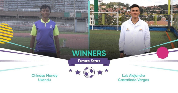 Future Stars winners, Chinasa Ukandu from Nigeria and Luis Castaneda from Colombia
