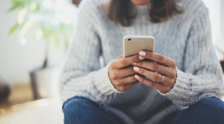 Girl holding phone