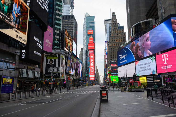 Times Square, New York during coronavirus
