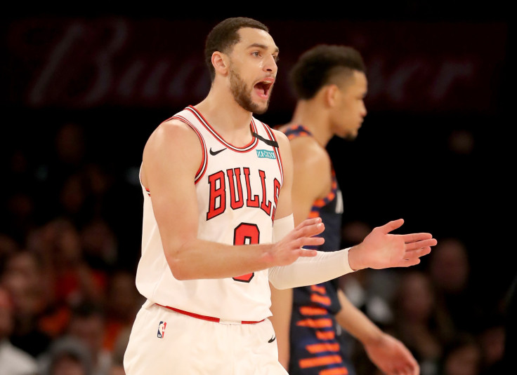 Zach LaVine #8 of the Chicago Bulls