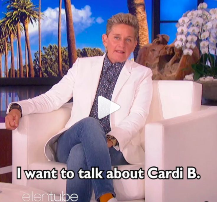 Ellen DeGeneres discussed about Cardi B's nude pic that surfaced online last week.