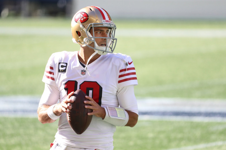 Quarterback Jimmy Garoppolo #10 of the San Francisco 49ers