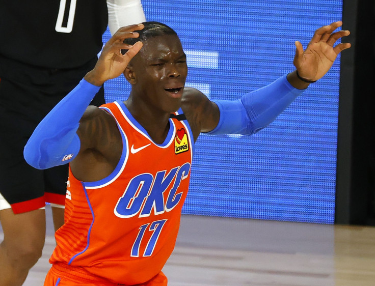 Dennis Schroder #17 of the Oklahoma City Thunder