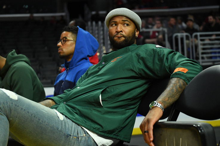 Los Angeles Lakers DeMarcus Cousins attends the game between the USC Trojans and the LSU Tigers 