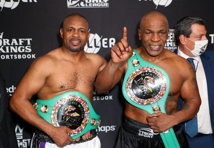 Roy Jones Jr. (L) and Mike Tyson (R)