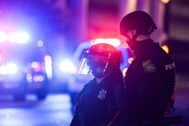 Tampa police stand guard