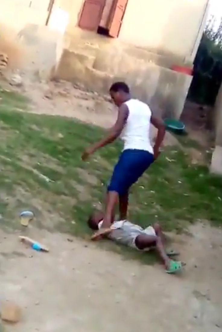 mother beating child
