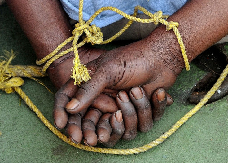African man handcuffed