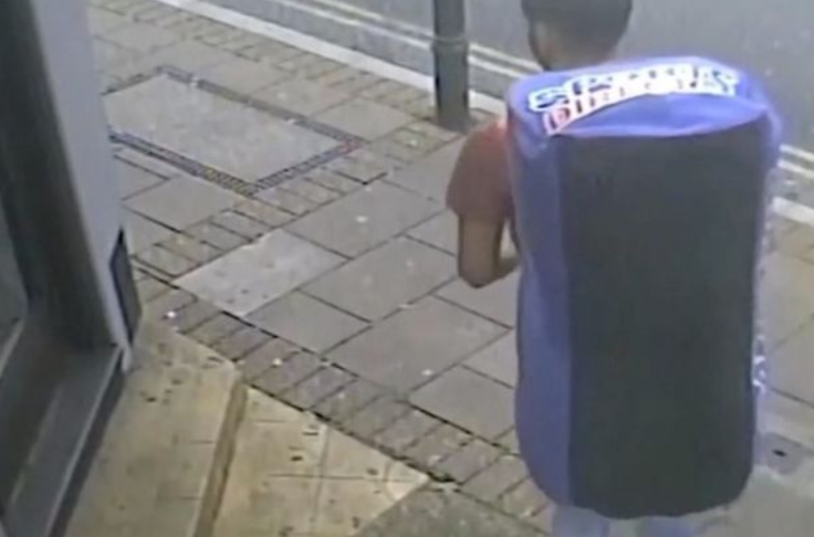 CCTV Footage of Azam Mangori with the Sports Direct bag