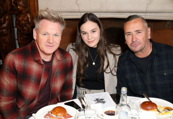 Holly Ramsay with Dad Gordon and Fat Tony