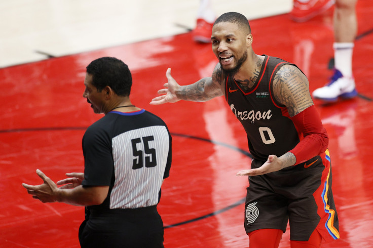 Damian Lillard #0 of the Portland Trail Blazers